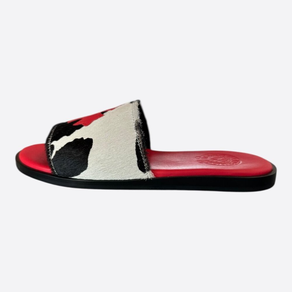 Chrome Hearts Red Cross Patch Cow Slides - image 3